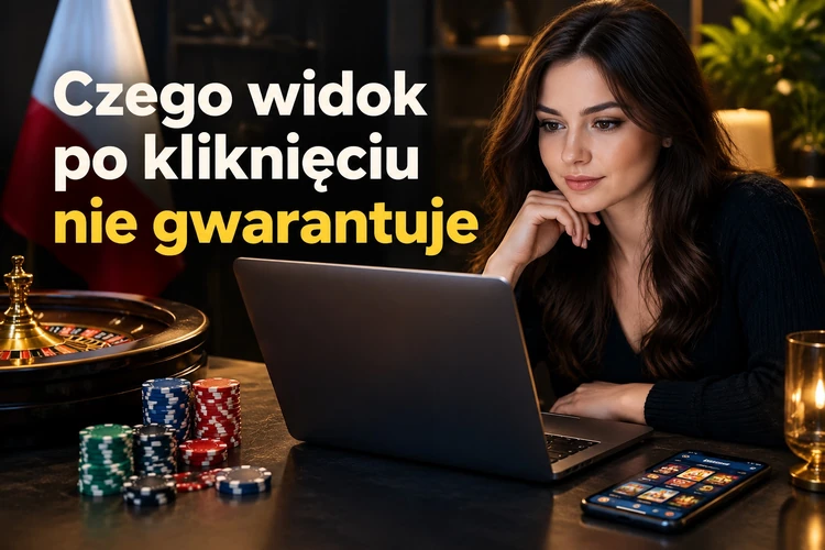 Czego widok po kliknięciu nie gwarantuje